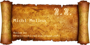 Michl Melina névjegykártya